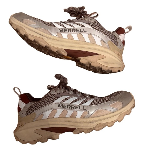 Merrill Multi-Terrain Sneakers in Brown and Cream - Picture 2 of 4